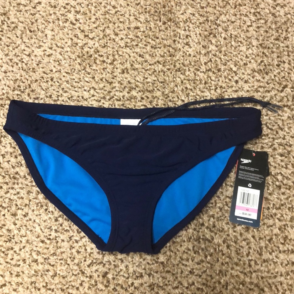 Ladies navy Speedo bikini bottom-10